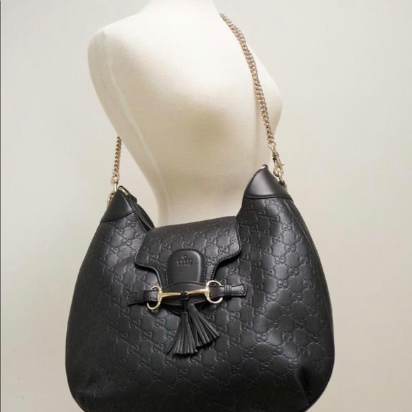Emily LARGE GUCCISSIMA LEATHERGOLD CHAIN HOBO BAG - Picture 5 of 5